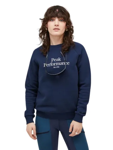 Bluza Peak Performance damska Original Crew granatowa