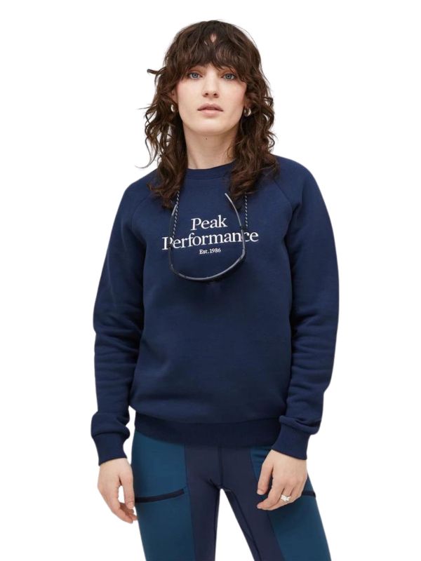 Bluza Peak Performance damska Original Crew granatowa