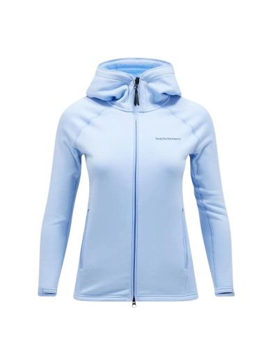 Bluza Peak Performance damska Chill Light Zip Hood niebieska