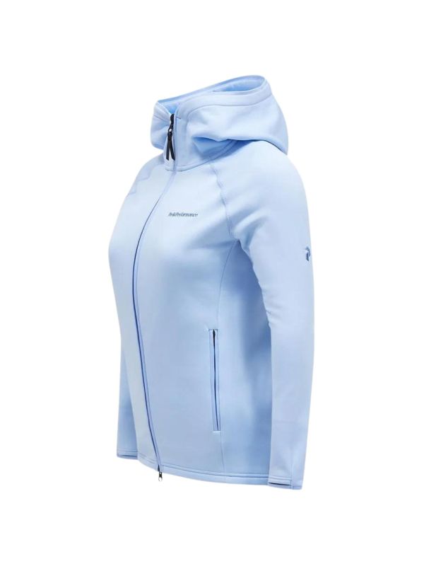 Bluza Peak Performance damska Chill Light Zip Hood niebieska