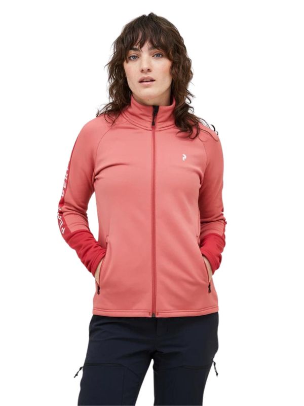 Bluza Peak Performance damska Rider Zip Jacket różowa