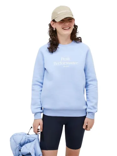 Bluza Peak Performance damska Original Crew niebieska