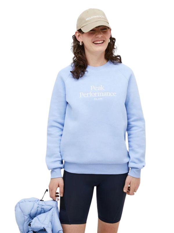 Bluza Peak Performance damska Original Crew niebieska