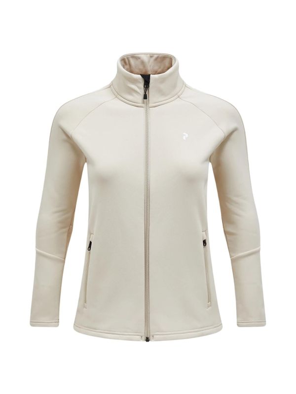 Bluza Peak Performance damska Rider Zip Jacket beżowa
