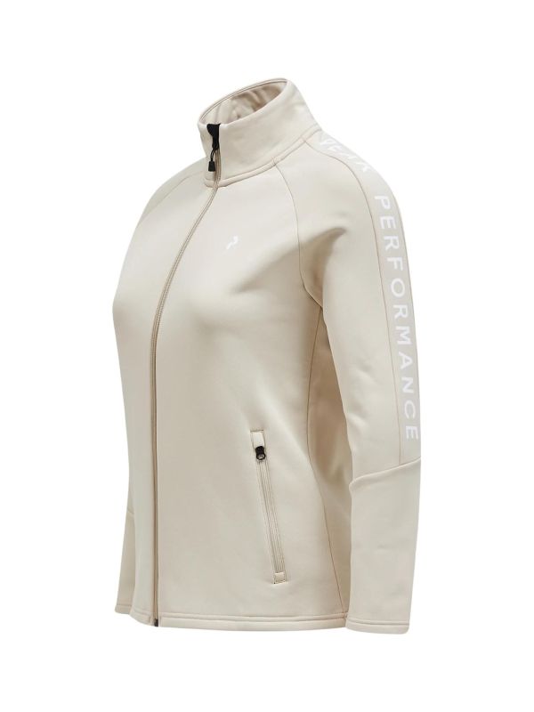 Bluza Peak Performance damska Rider Zip Jacket beżowa