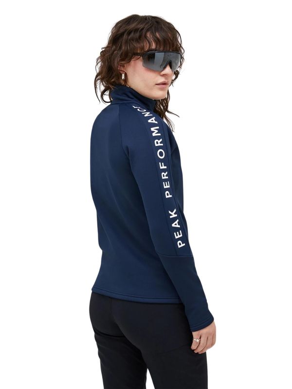 Bluza Peak Performance damska Rider Zip Jacket granatowa