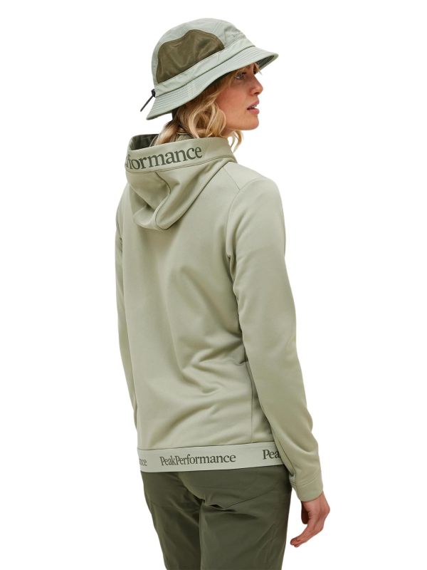 Bluza Peak Performance damska Rider Tech Zip Hood Limit zielona