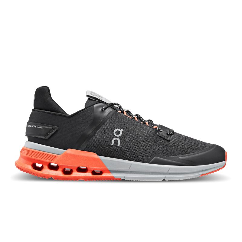 Buty męskie On Running Cloudnova Flux czarno-pomarańczowe
