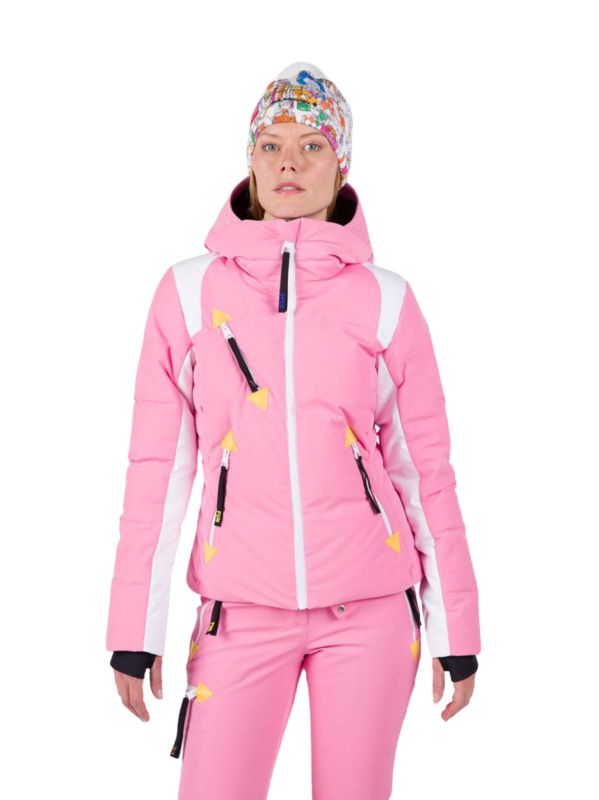 Kurtka narciarska Rossignol JCC damska W Pilot Down JKT różowa