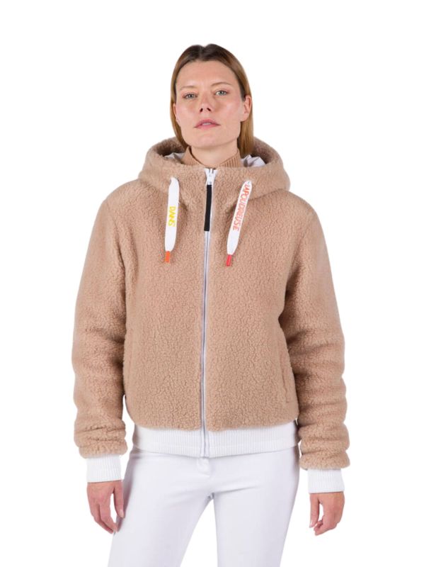 Kurtka narciarska Rossignol JCC damska W Yety Fleecy Bomber JKT biała