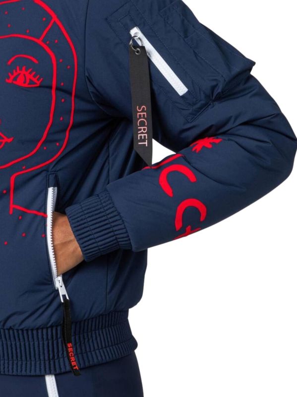 Kurtka narciarska Rossignol JCC damska W Yety Fleecy Bomber JKT granatowa