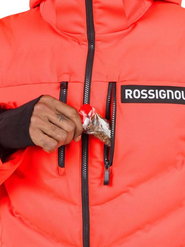 Kurtka Narciarska Rossignol męska Hero Blackside puffy JKT pomarańczowa