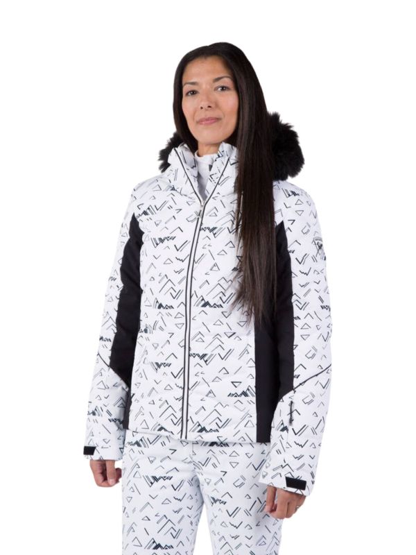 Kurtka narciarska Rossignol damska W Staci PR Puffy JKT biała