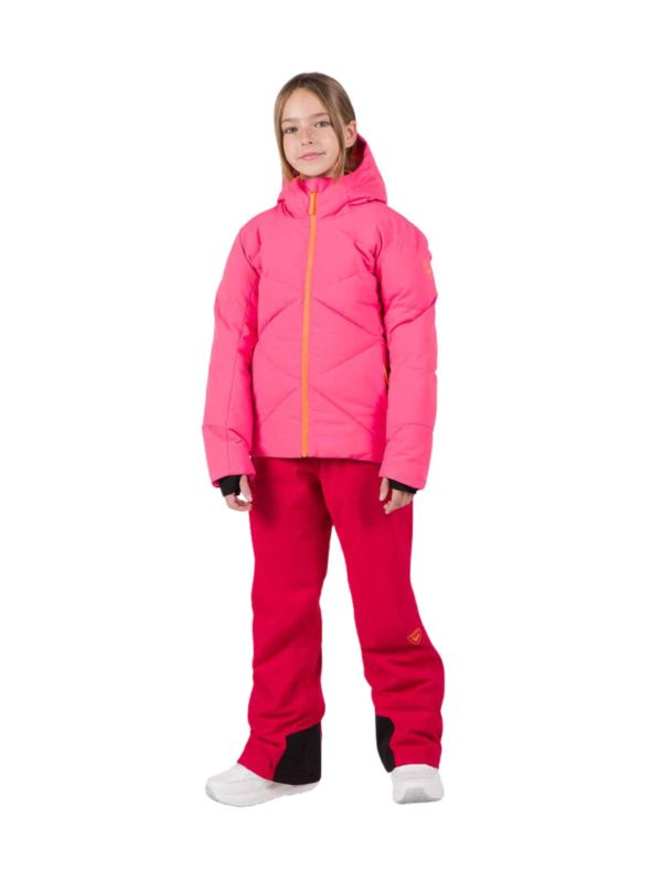 Kurtka narciarska Rossignol dziecięca Girl Staci JKT różowa