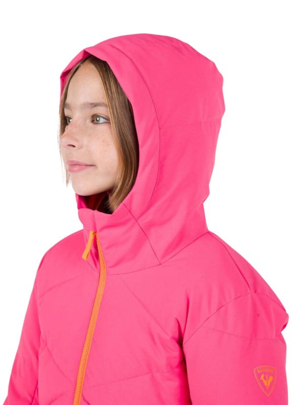 Kurtka narciarska Rossignol dziecięca Girl Staci JKT różowa