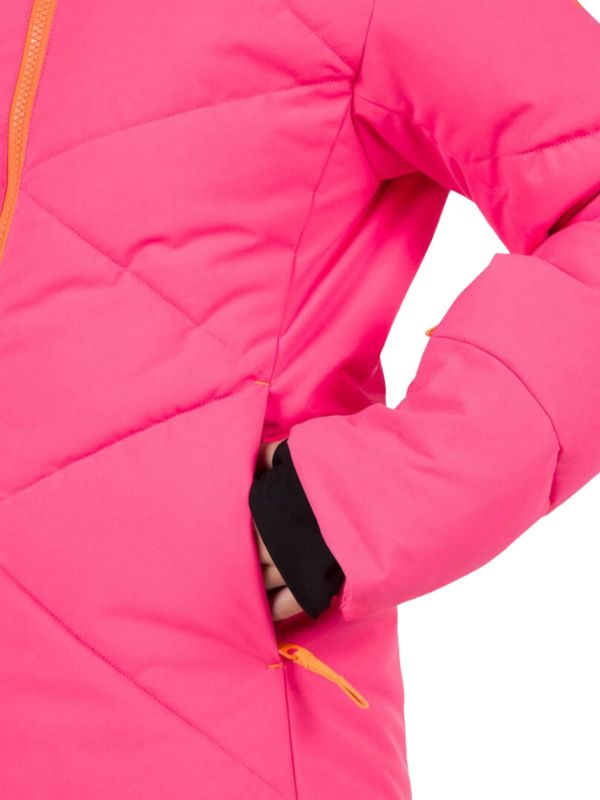 Kurtka narciarska Rossignol dziecięca Girl Staci JKT różowa