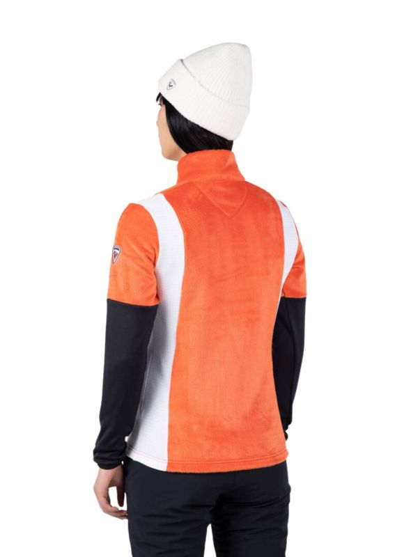 Bluza Rossignol damska W Diretta Fleece FZ pomarańczowa