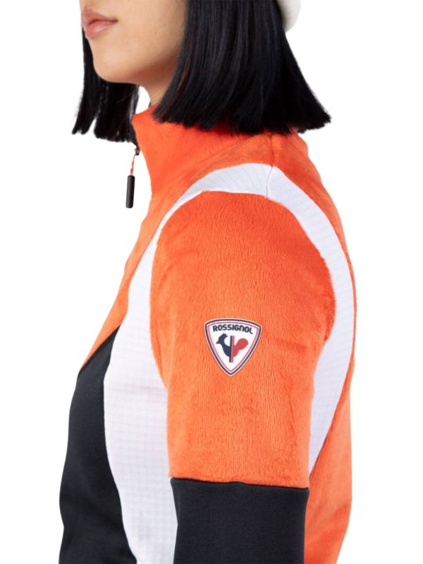 Bluza Rossignol damska W Diretta Fleece FZ pomarańczowa