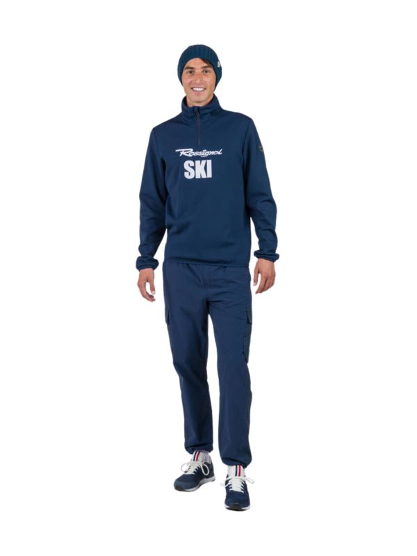 Bluza narciarska Rossignol męska Signature Ski HZ Fleece granatowa