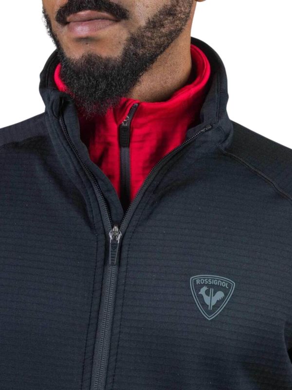 Bluza narciarska Rossignol męska Blackside Fleece FZ czarna