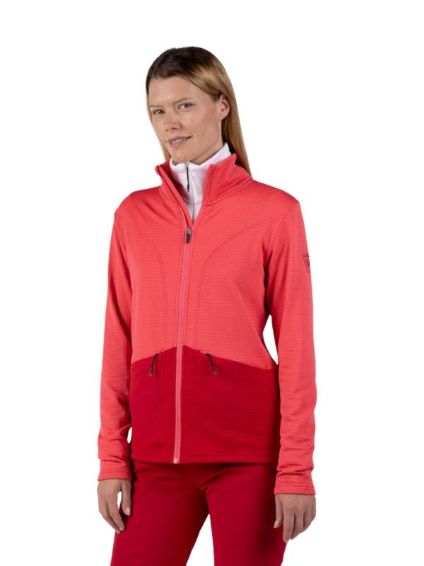 Bluza narciarska Rossignol W Blackside Fleece FZ różowa