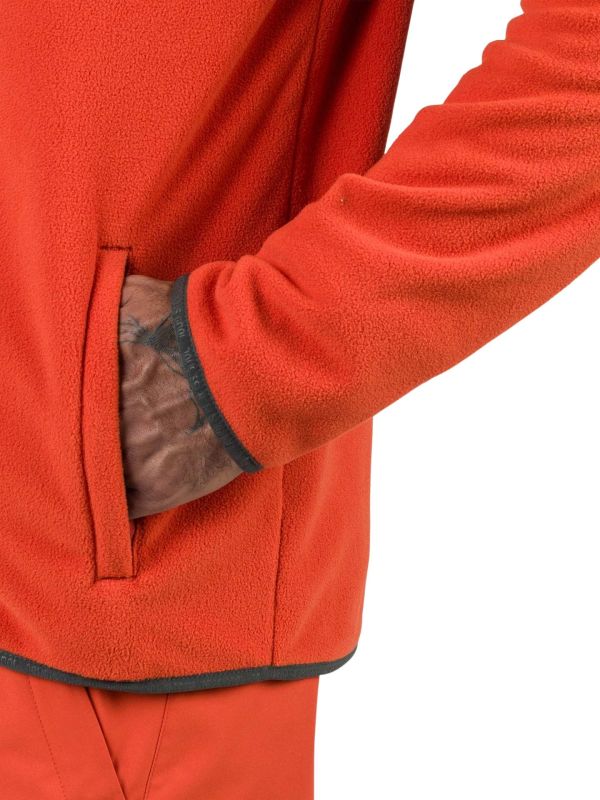 Bluza Rossignol męska Strawpile Fleece FZ pomarańczowa