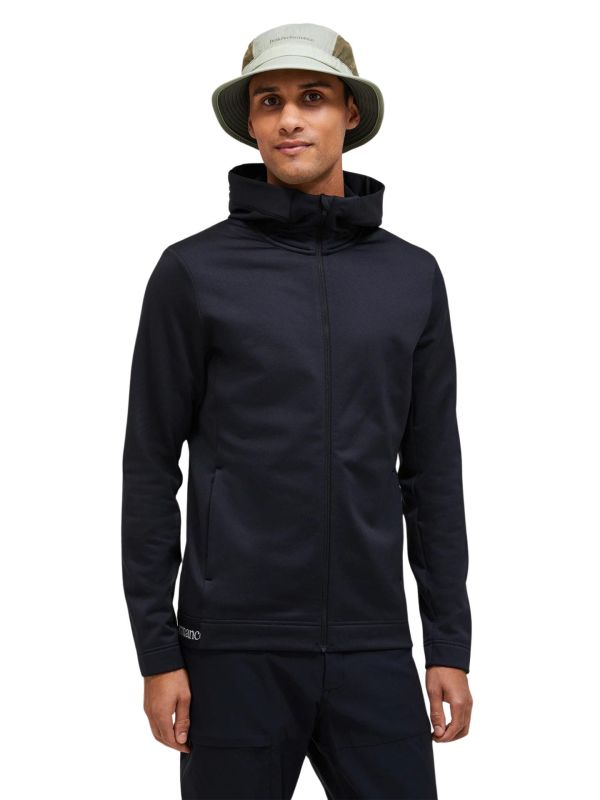 Bluza Peak Performance męska Rider Tech Zip Hood czarna