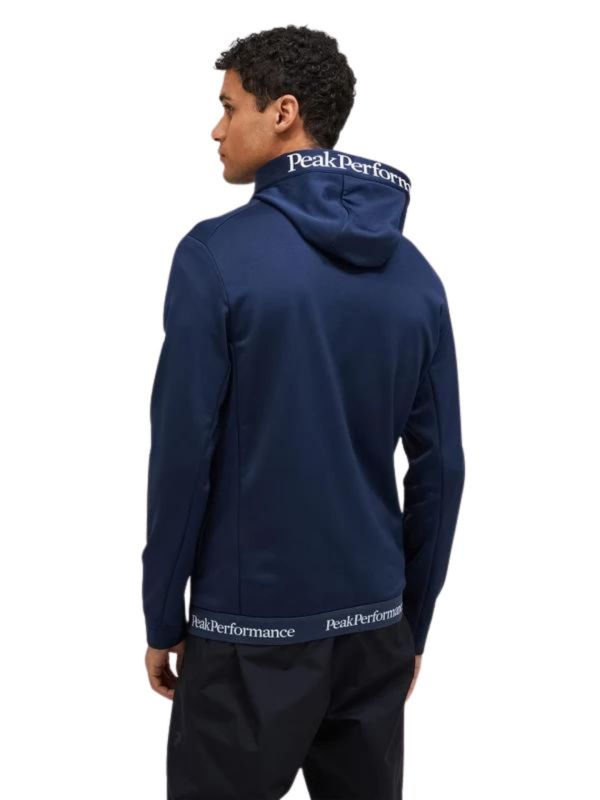 Bluza Peak Performance męska Rider Tech Zip Hood granatowa