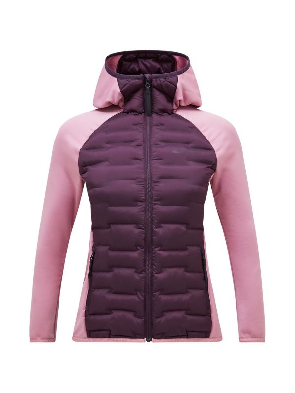 Kurtka Peak Performance damska Argon Hybrid Hood bordowy