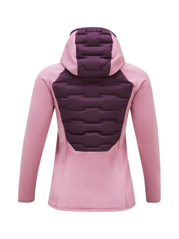 Kurtka Peak Performance damska Argon Hybrid Hood bordowy