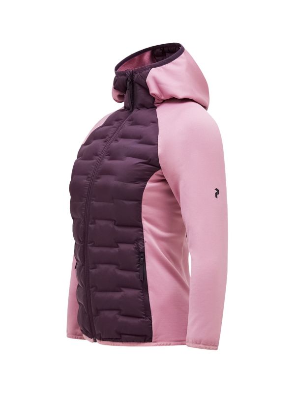Kurtka Peak Performance damska Argon Hybrid Hood bordowy