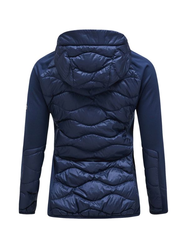 Kurtka Peak Performance damska Helium Down Hybrid Hood granatowa