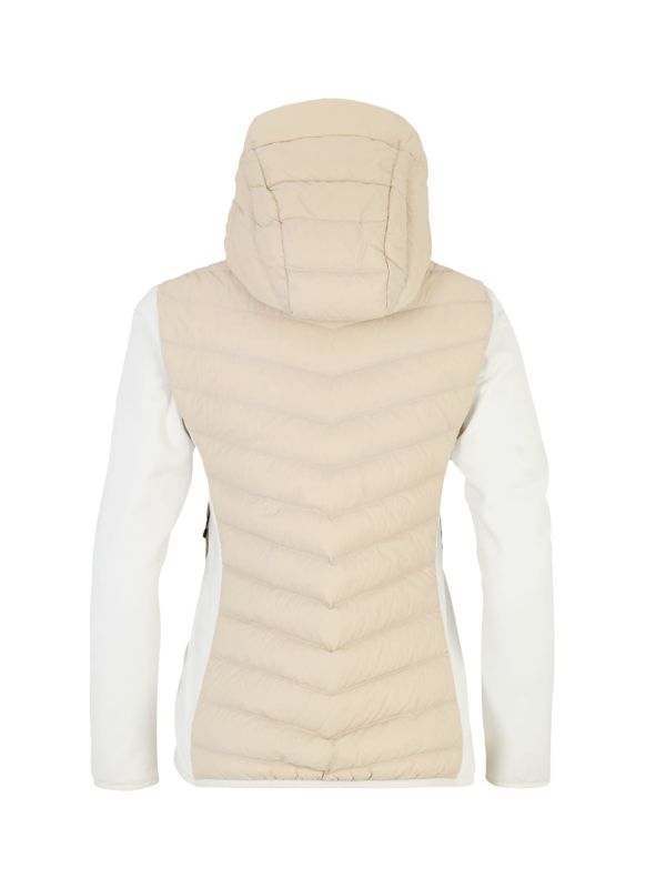 Kurtka Peak Performance damska Frost Down Hybrid Hood beżowy