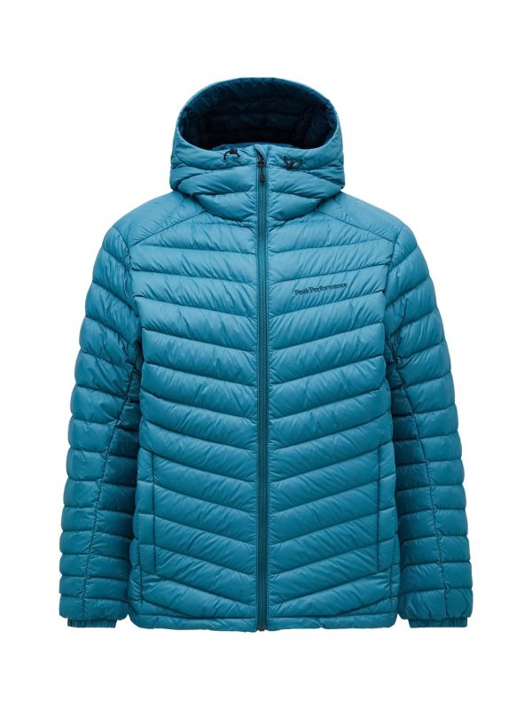 Kurtka Peak Performance męska Frost Down Hood turkusowy