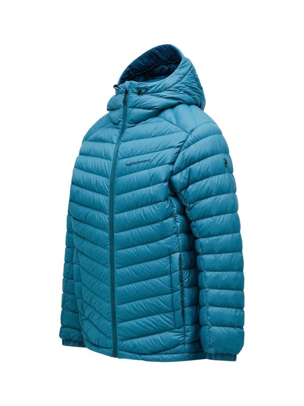 Kurtka Peak Performance męska Frost Down Hood turkusowy