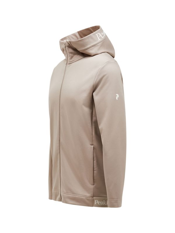 Bluza Peak Performance męska Rider Tech Zip Hood beżowa