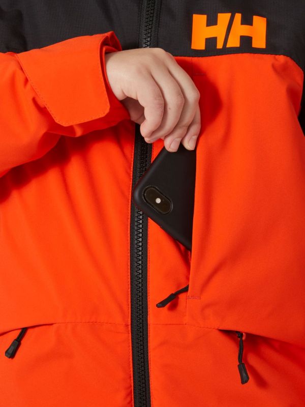 Kurtka Narciarska Helly Hansen Jr Summit Jacket Pomarańczowa