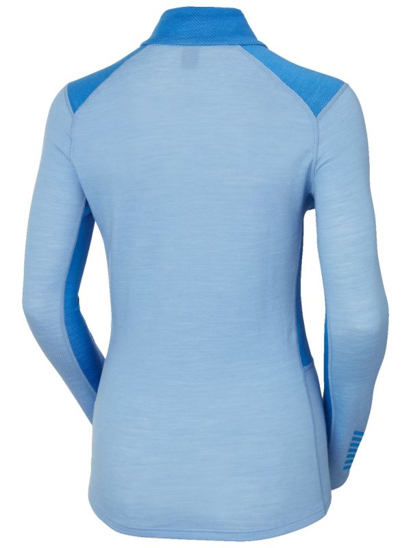 Koszulka Termoaktywna Helly Hansen W Lifa Merino Midw 1/2 Zip Niebieska