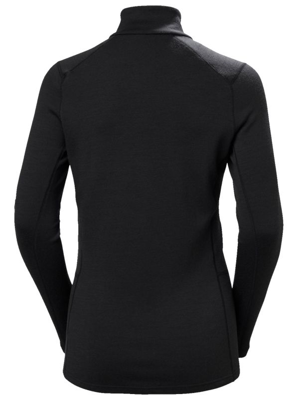 Koszulka Termoaktywna Helly Hansen W Lifa Merino Midw 1/2 Zip Czarna