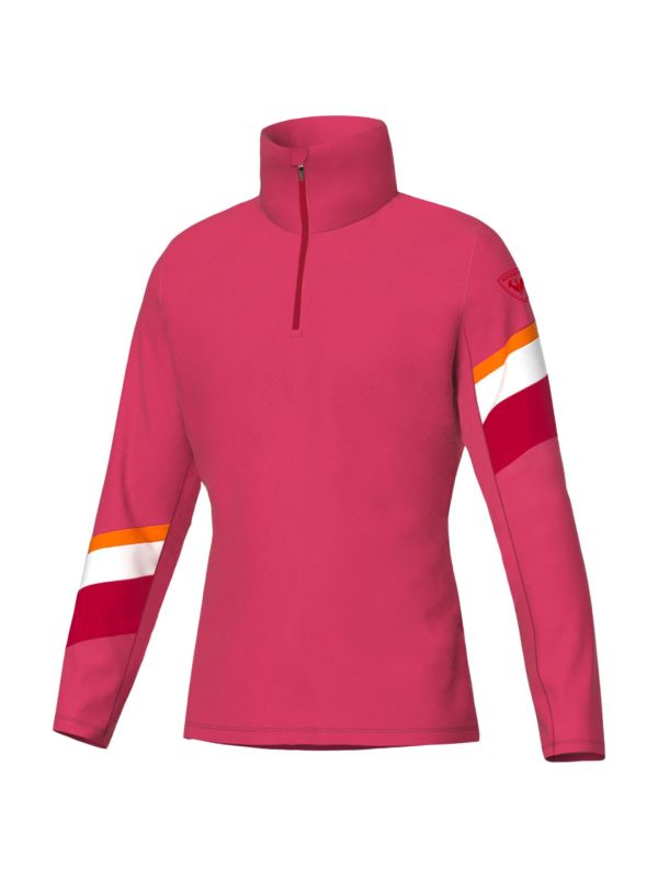Bluza Rossignol damska W Strawpile Fleece FZ czerwona1.jpg