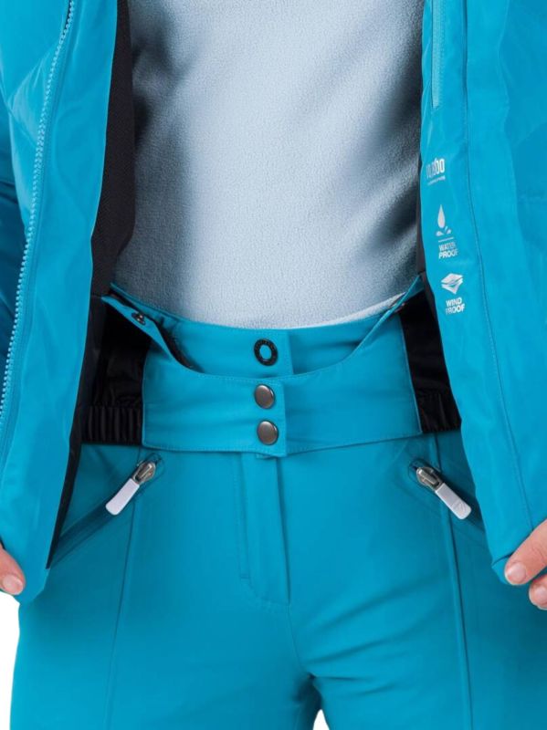 Kurtka Narciarska Rossignol damska W Staci pearly JKT turkusowa6.jpg