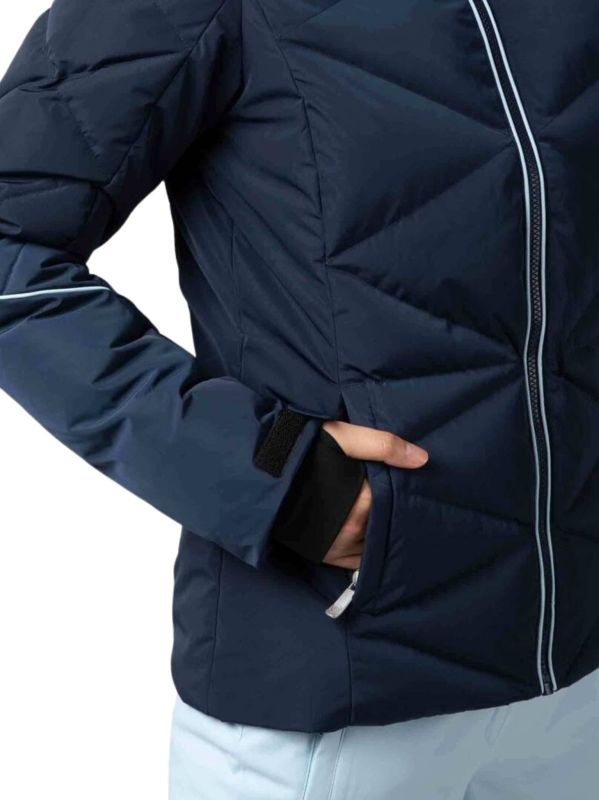 Kurtka Narciarska Rossignol damska W Staci pearly JKT granatowa 4.jpg