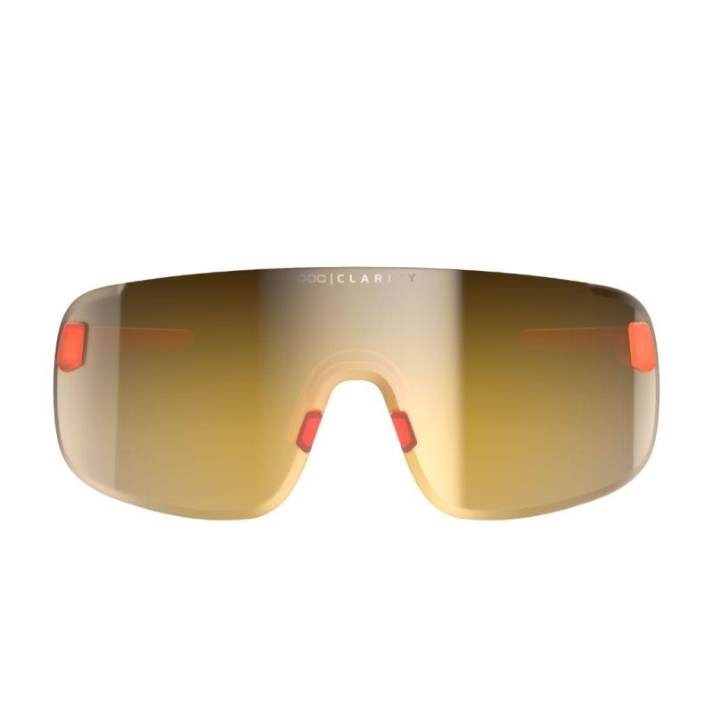 Okulary rowerowe POC Elicit Fluo. Orange Translucent/Clarity Road/Partly Sunny Gold