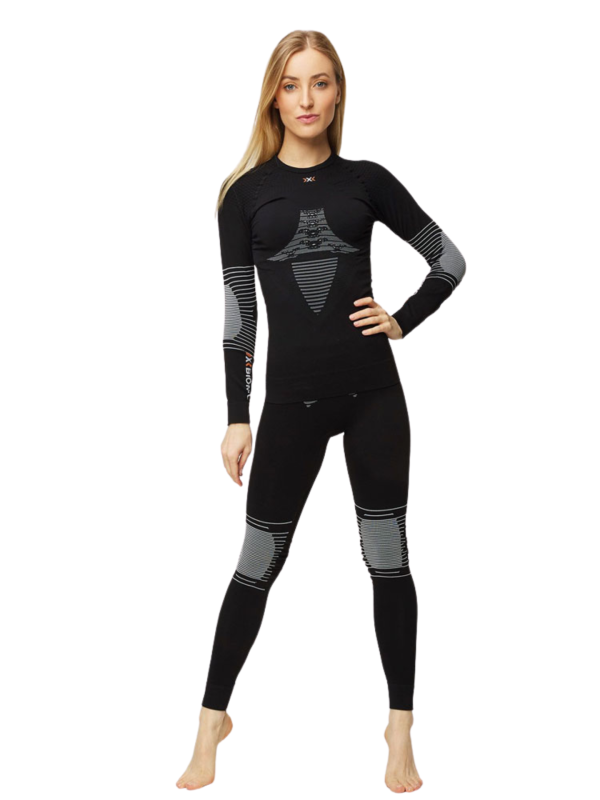 Legginsy termoaktywne damskie X-Bionic Energizer 4.0 czarno-białe
