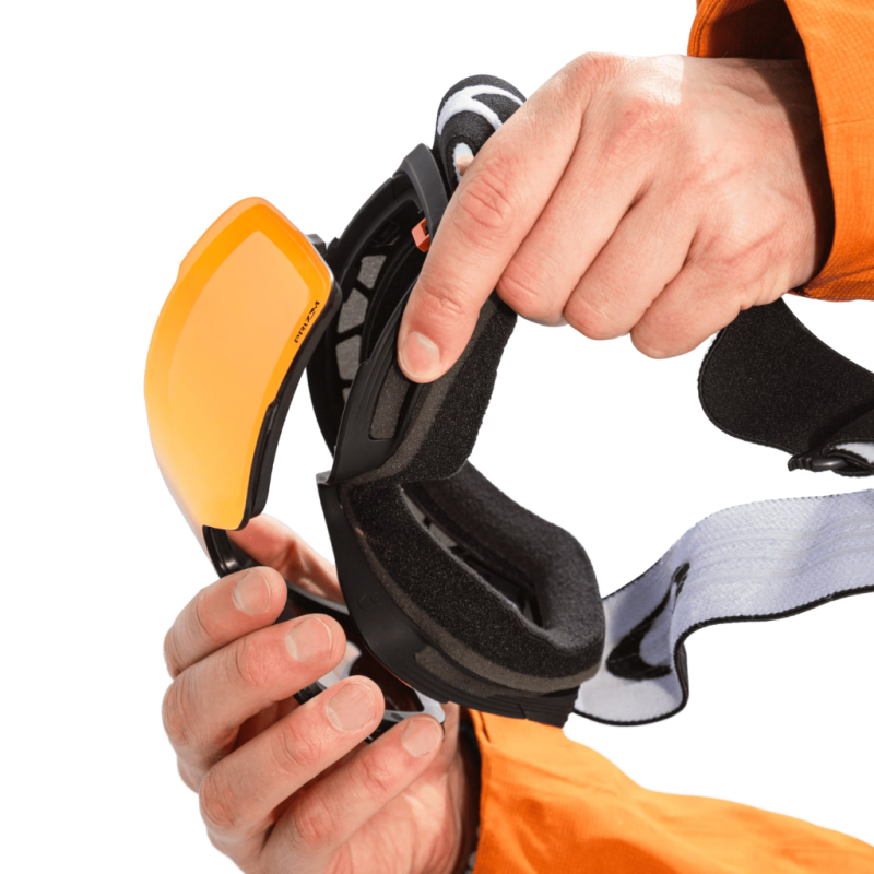 Gogle narciarskie Oakley - Line Miner Pro L pomarańczowe