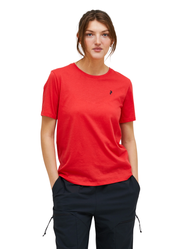 Koszulka Peak Performance damska Explore Graphic Tee czerwona