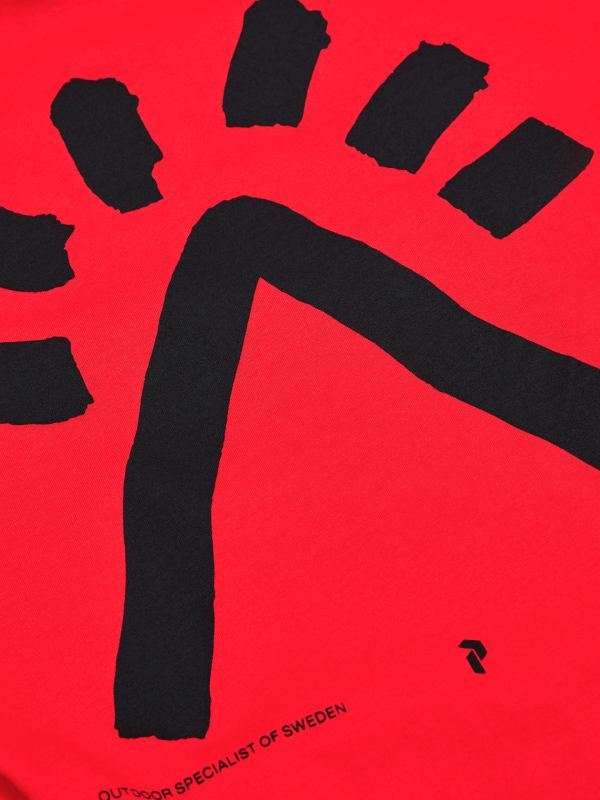 Koszulka Peak Performance damska Explore Graphic Tee czerwona