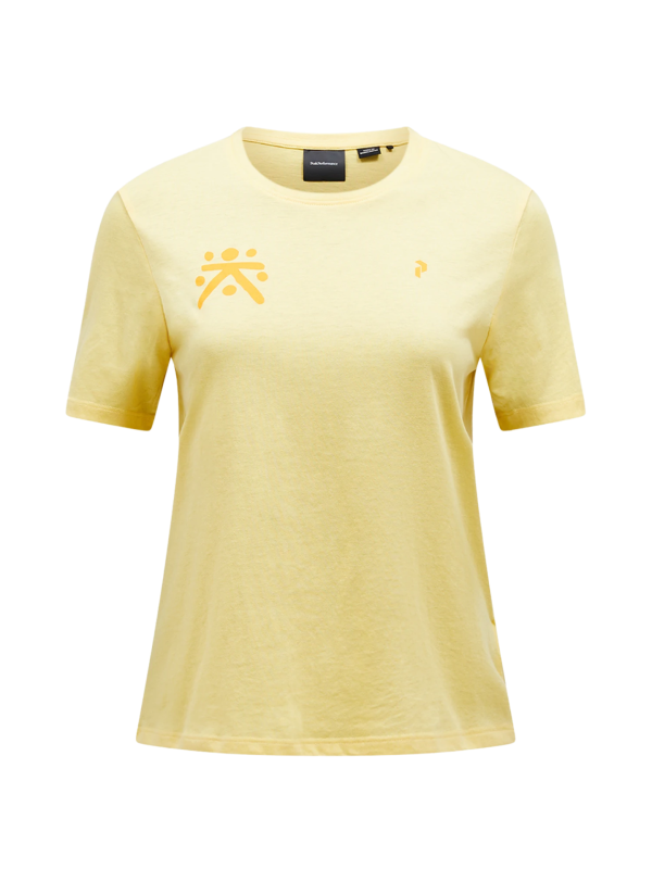 Koszulka Peak Performance damska Explore Graphic Tee żółta