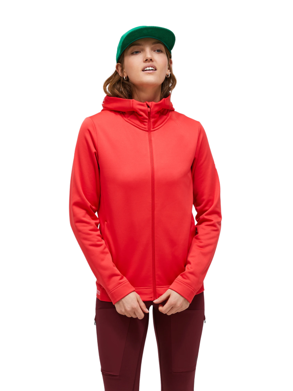 Bluza Peak Performance damska Rider Tech Zip Hood czerwona