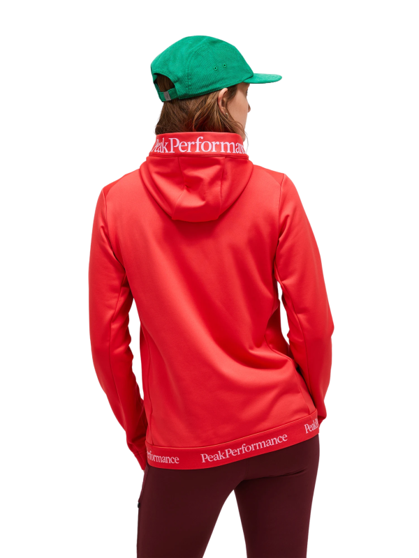 Bluza Peak Performance damska Rider Tech Zip Hood czerwona